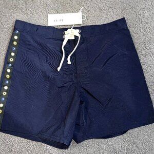 Men's SATURDAYS NEW YORK CITY Colin Sun Board Swim Shorts Nylon Midnight 30 NWT